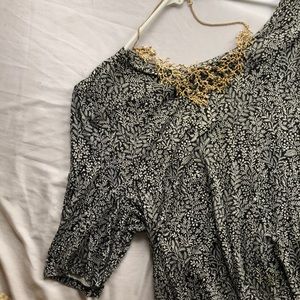 Black and white floral dress